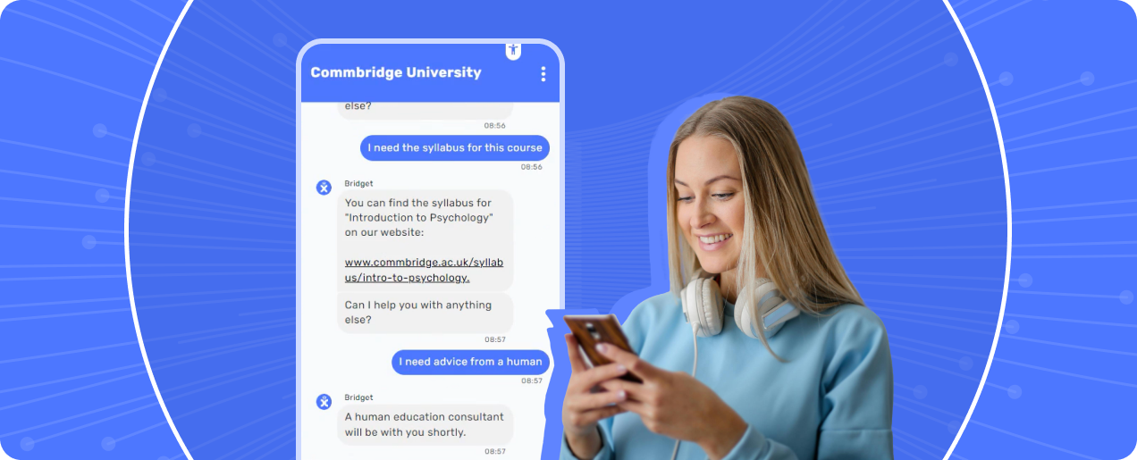 Chatbot for students Bridging the Generational Divide at the University