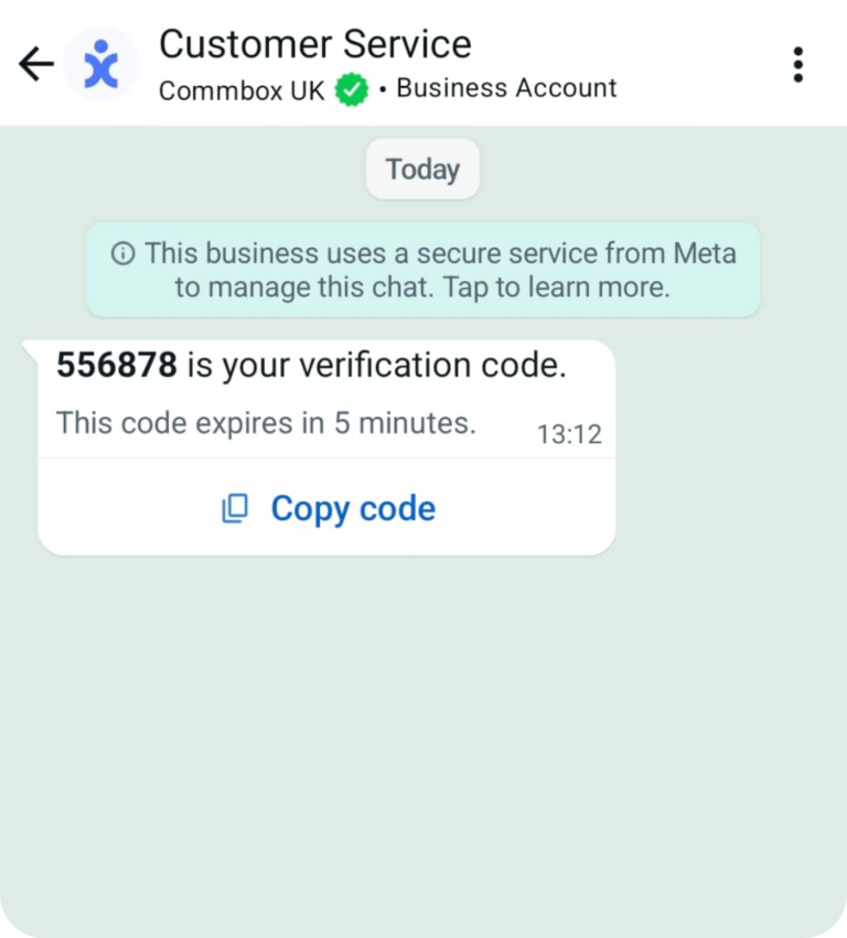 CommBox one time password OTP 2FA 2